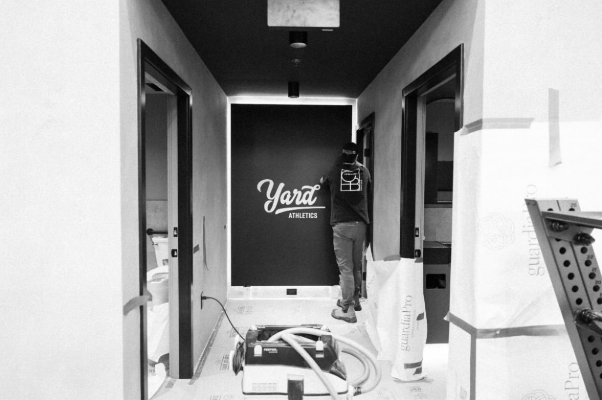 Yard Athletics hallway construction